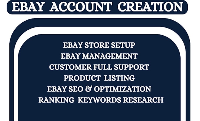 Gig Preview - Create a verified ebay account for any country do ebay dropshipping ebay seo