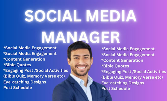 Bestseller - be in charge of your monthly social media management and christian social media