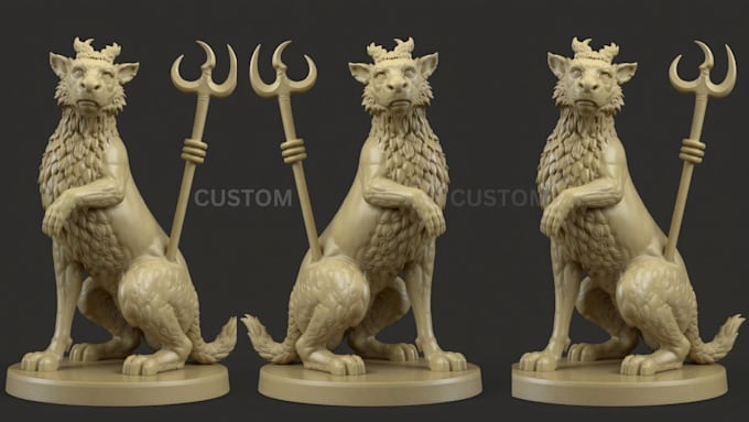 Gig Preview - Do custom 3d character 3d character modeling 3d toy, figurine, animal model, stl