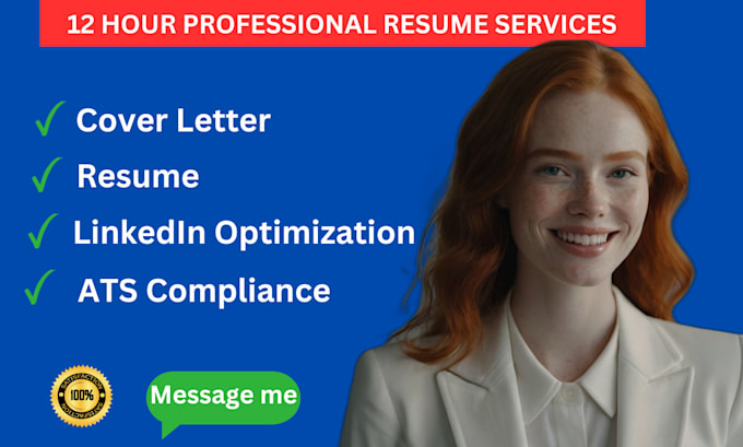 Bestseller - deliver a 12 hour professional resume writing service