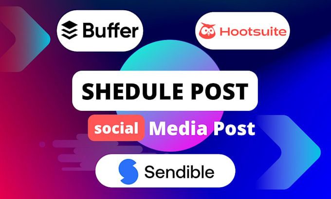 Gig Preview - Schedule post on your social media via post planner sendible hootsuite buffer