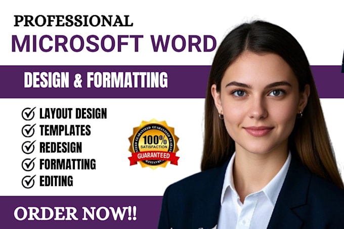 Gig Preview - Do microsoft word document design, formatting, editing, and design templates