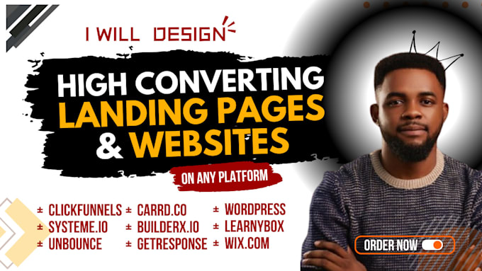 Gig Preview - Do carrd co systeme io clickfunnels sales page, landing page or website design