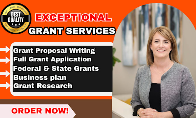 Gig Preview - Do grant research, grant proposal writing and grant application, business plan