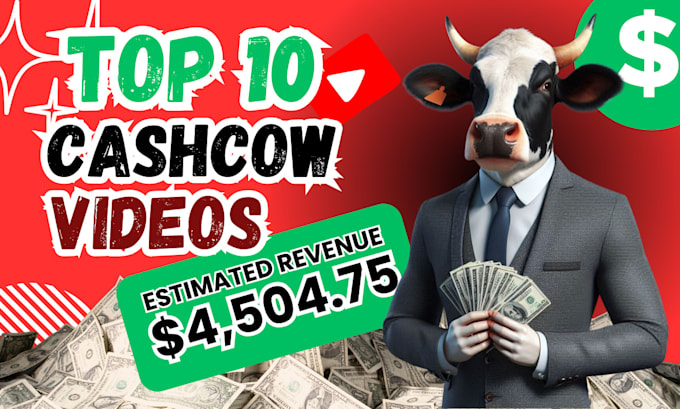 Gig Preview - Create cashcow youtube automation channel and top 10 cashcow automated videos