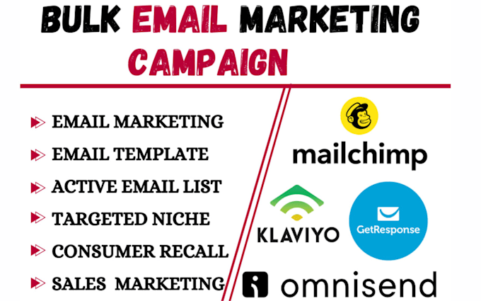 Gig Preview - Do mailchimp email marketing, send bulk emails blast, cold mass emails campaign