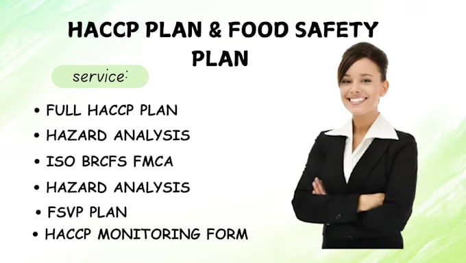 Bestseller - make haccp plan, and food safety plans, procedures, record keeping forms