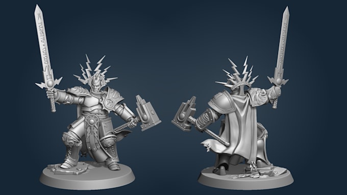 Gig Preview - Design high detail wargame model for 3d printing 3d printable miniatures wargame