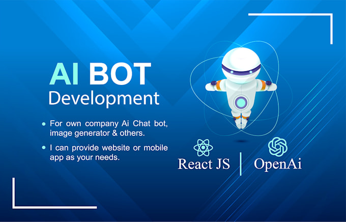 Gig Preview - Make own company ai chat bot with react for website