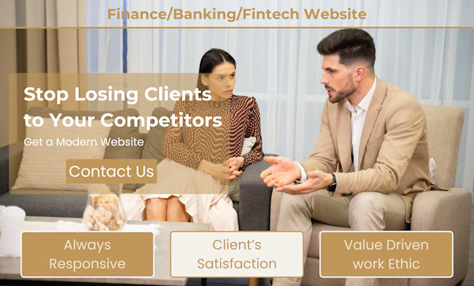 Gig Preview - Design a professional finance and banking website, fintech website