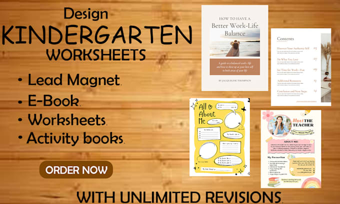 Gig Preview - Design PDF lead magnet ebook, worksheet, kids puzzle book for kindle publishing