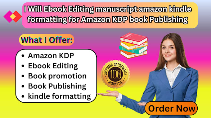 Gig Preview - Ebook editing manuscript amazon kindle formatting for amazon KDP book publishing