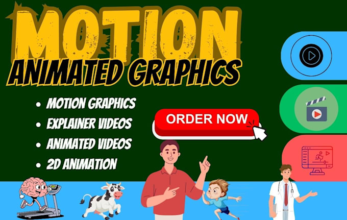 Gig Preview - Create motion graphics, explainer videos, design animated logo, 2d animation