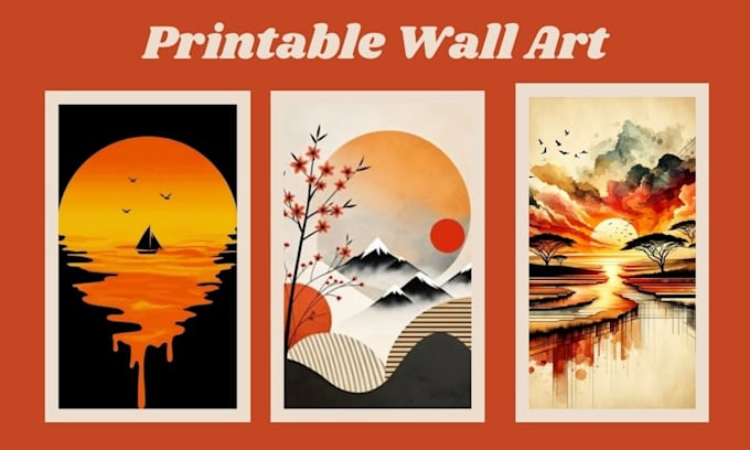 Gig Preview - Design an abstract printable wall canvas wall art and murals