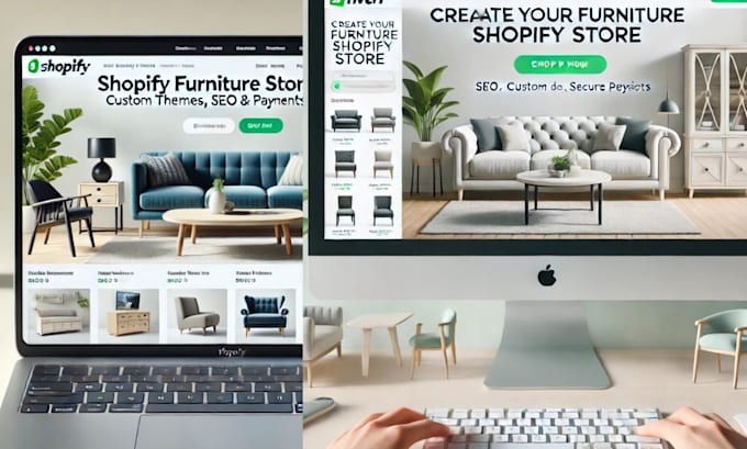 Gig Preview - Build shopify furniture store, dropshipping interior design, home decor website