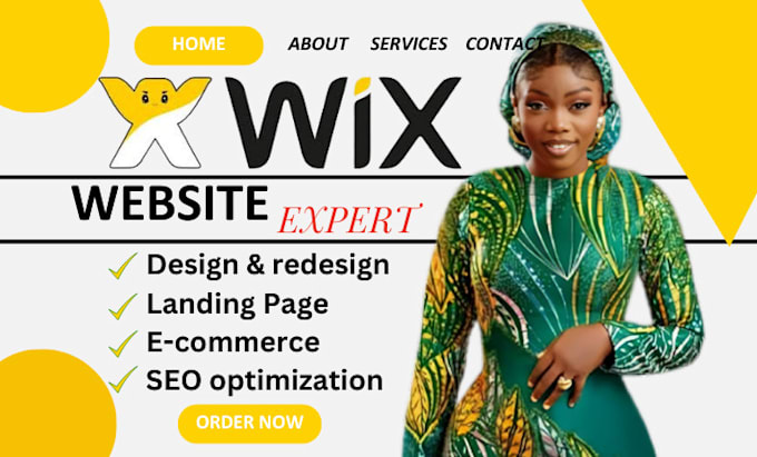 Gig Preview - Design a professional wix website with SEO wix e commerce