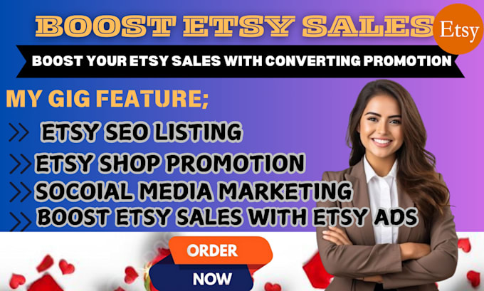 Gig Preview - Design etsy sales promotion, etsy shop marketing and etsy seo listing