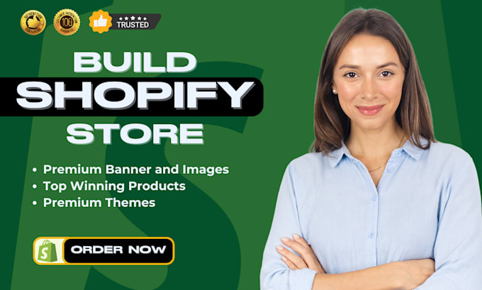 Gig Preview - Create a shopify dropshipping store, shopify website, or full ecommerce store