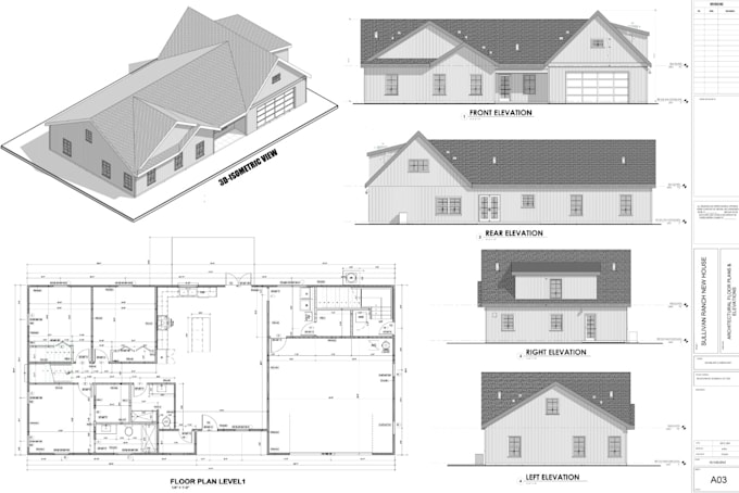 Gig Preview - Do permit drawings, blueprints, and architectural sets in revit