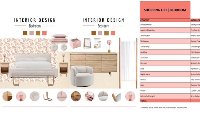 Gig Preview - Do interior design and shop for furniture