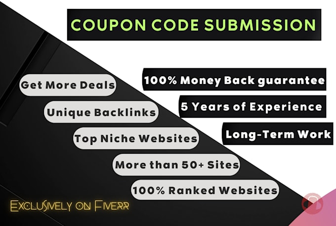 Gig Preview - Submit your coupon code up to 150 plus popular deal sites