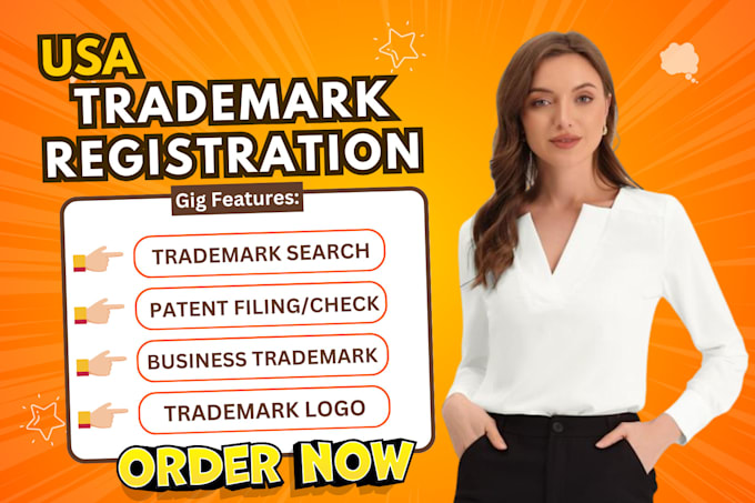 Gig Preview - Assist with trademark registration usa, trademark search, filing, patent