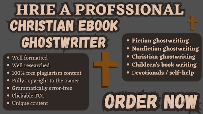 Bestseller - write non fiction ebook christian ghostwriting fiction children book ghostwrite