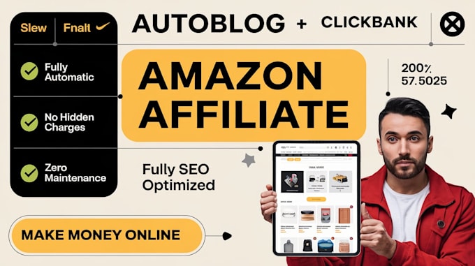 Bestseller - create autopilot amazon affiliate website store with clickbank and autoblog