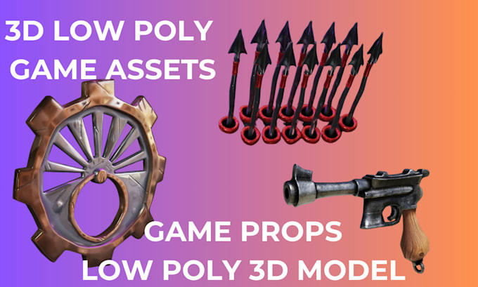 Bestseller - create 3d low poly vehincle weapons car game ready props game assets