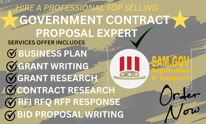 Gig Preview - Win government contract proposal, bid proposal, rfp, rfq, grant proposal rfi