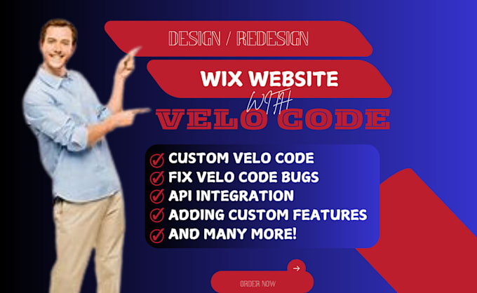 Gig Preview - Do custom wix website wix velo code wix studio velo code wix crm wix database