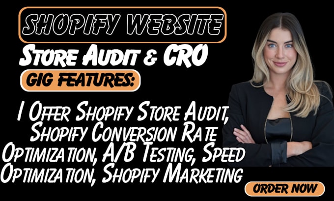 Gig Preview - Shopify store audit, cro expert, boost conversion, sales, fix UX and bug issues