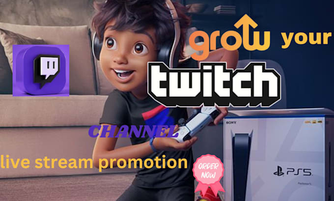 Gig Preview - Grow your twitch live stream to attract  live viewers an active followers