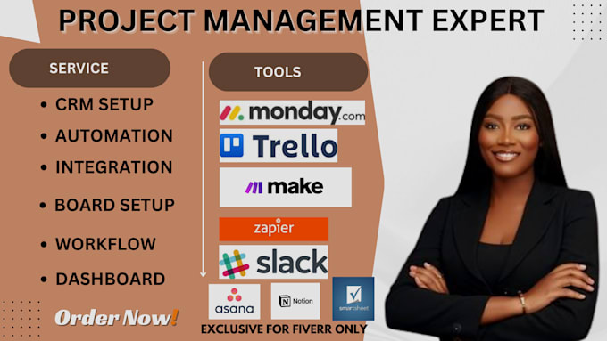 Bestseller - do project management on monday com asana trello notion zapier CRM automation