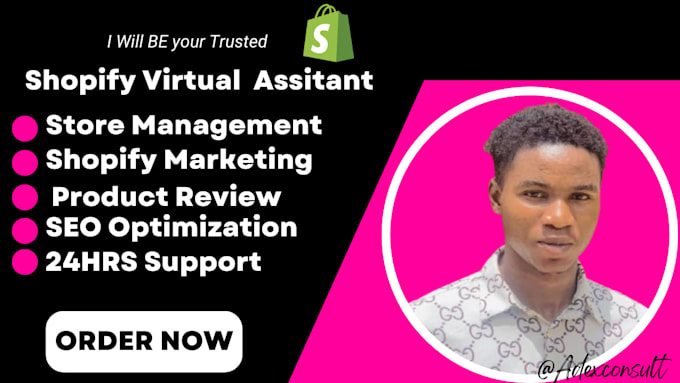 Gig Preview - Be your shopify virtual assistant store manager sales marketing