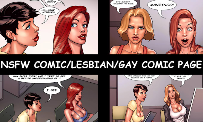 Gig Preview - Draw nsfw anime comic page, lesbian, romance, nsfw manga page, gay, nsfw art