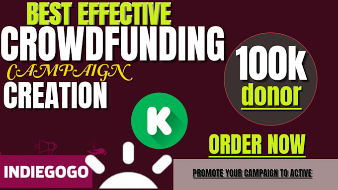 Bestseller - creating crowdfunding campaigns such as kickstarter, indiegogo , gofundme site