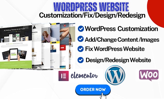 Bestseller - fix wordpress website issues customize responsive wordpress website landing page