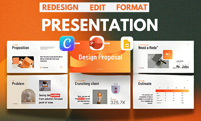 Bestseller - redesign powerpoint presentation slide template edit update canva presentation