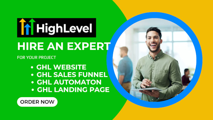 Gig Preview - Set up gohighlevel workflow automation go high level funnel ghl website expert