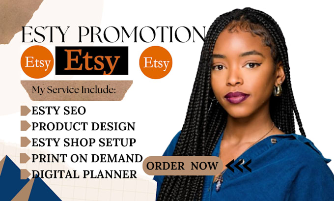 Gig Preview - Setup your esty store, do esty digital product design, and print on demand