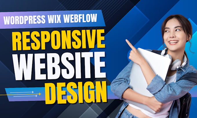 Gig Preview - Design blog business educational website wordpress wix godaddy webflow website