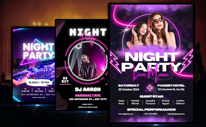 Gig Preview - Design a professional estival, club and events flyers