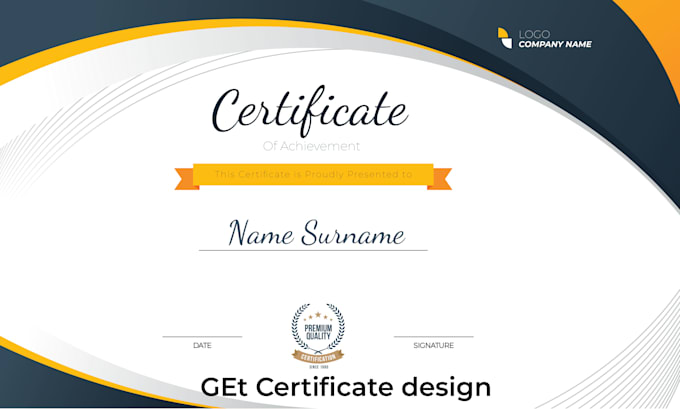 Gig Preview - Do professional certificate design