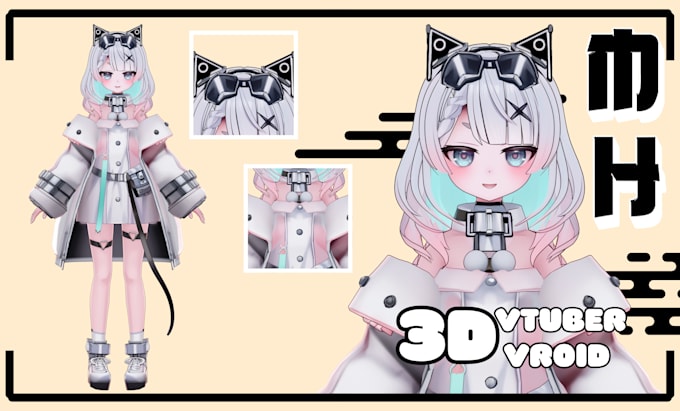 Gig Preview - Create custom 3d character models vroid for your oc, vtuber, and 3d rigging