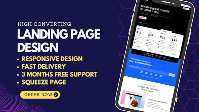 Gig Preview - Create high converting landing page or squeeze page