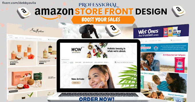 Gig Preview - Create your amazon brand store and store front design amazon store design