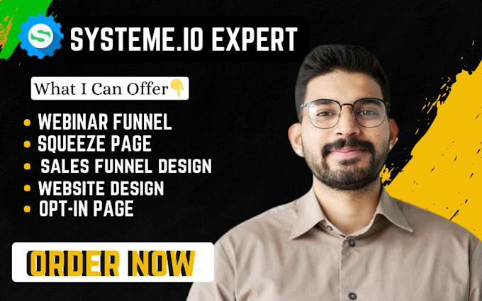 Gig Preview - Be your systemeio sales funnel builder systeme io email marketing systemeio CRM