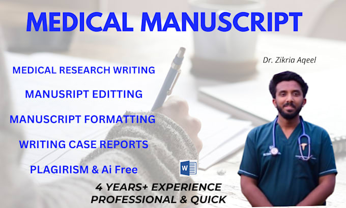 Gig Preview - Write and edit medical manuscript case reports and research