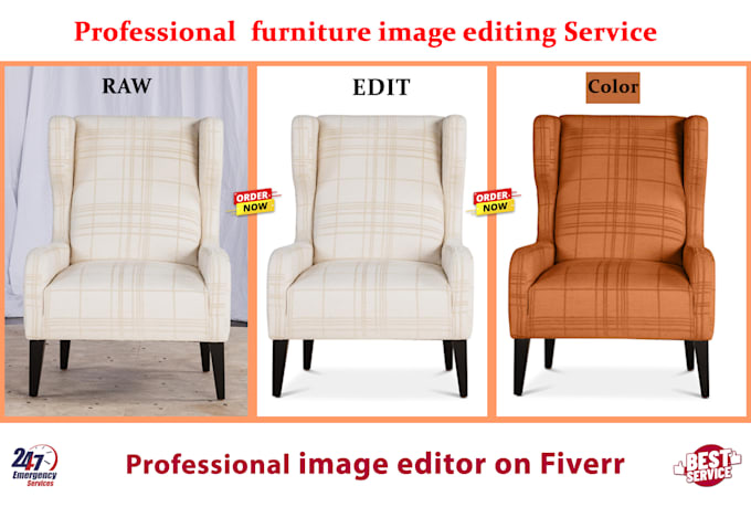 Gig Preview - Cutout furniture image editing retouching color change with express delivery